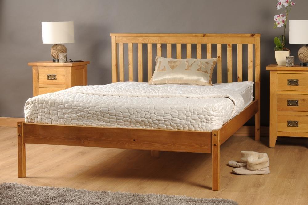 5ft Caramel Low Footend Wooden Bed Frame